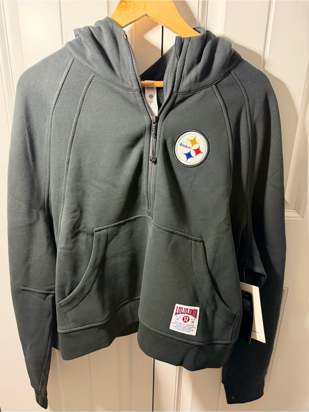 lululemon NFL Pittsburgh Steelers Scuba Oversized Half Zip Hoodie XL XXL NWT